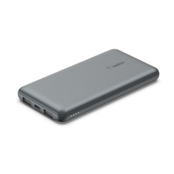 Belkin BPB011btGY BoostCharge 便攜式行動電源 10000mAh + USB-A 至 USB-C 連接線 (太空灰)